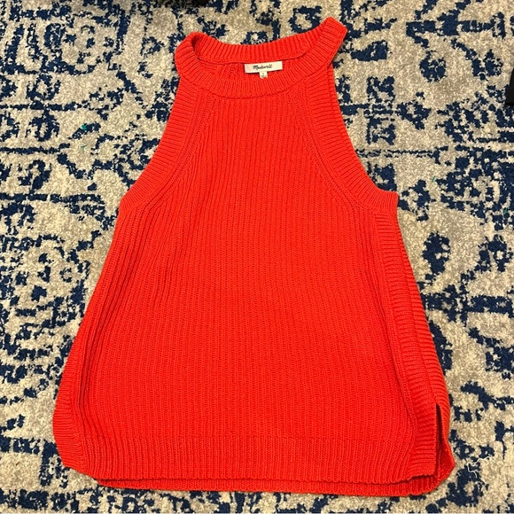 Madewell Tops - Madewell Red Sweater Tank Top
